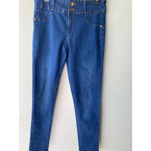Womens Ava & Viv Blue Denim Skinny Jeans Size 14W - Picture 1 of 4